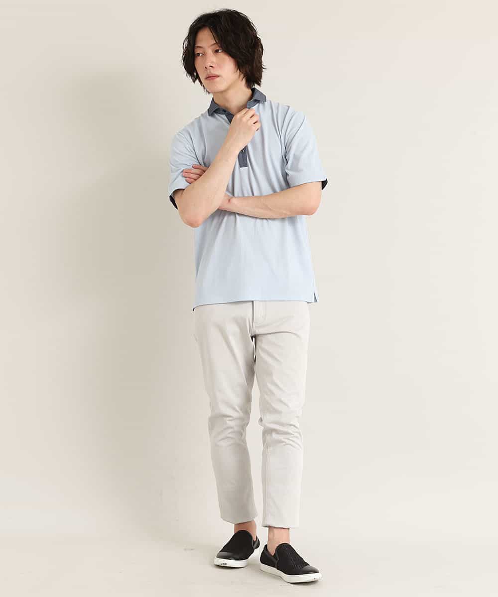 MKLGO07080 MK MICHEL KLEIN HOMME(MKミッシェルクランオム) ストレッチクロップドパンツ アイボリー