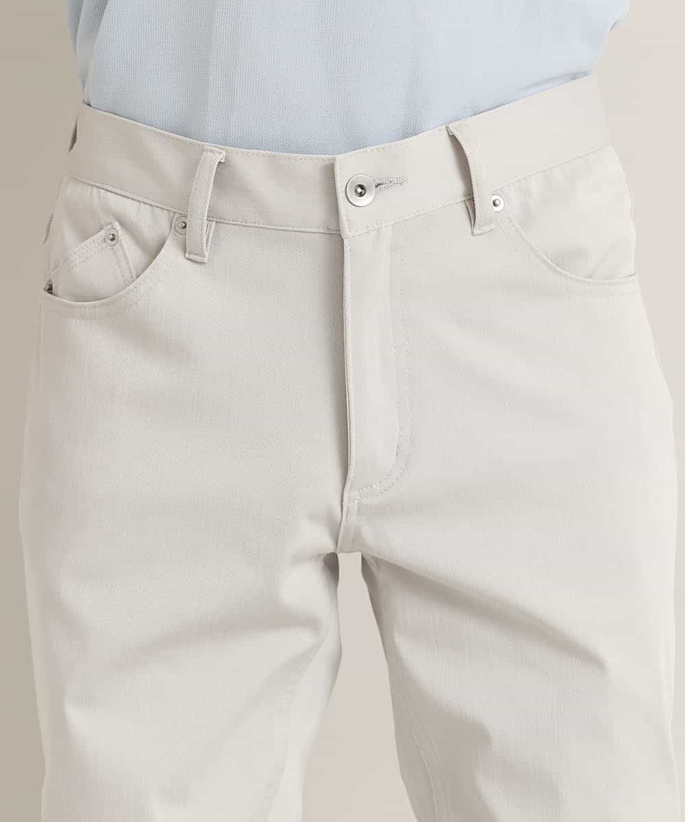 MKLGO07080 MK MICHEL KLEIN HOMME(MKミッシェルクランオム) ストレッチクロップドパンツ アイボリー