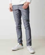 MKLGO10110 MK MICHEL KLEIN HOMME(MKミッシェルクランオム) ベーシックパンツ / へリンボンストレッチ ネイビー(57)