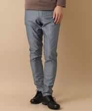 MKLGO10110 MK MICHEL KLEIN HOMME(MKミッシェルクランオム) ベーシックパンツ / へリンボンストレッチ ネイビー(57)