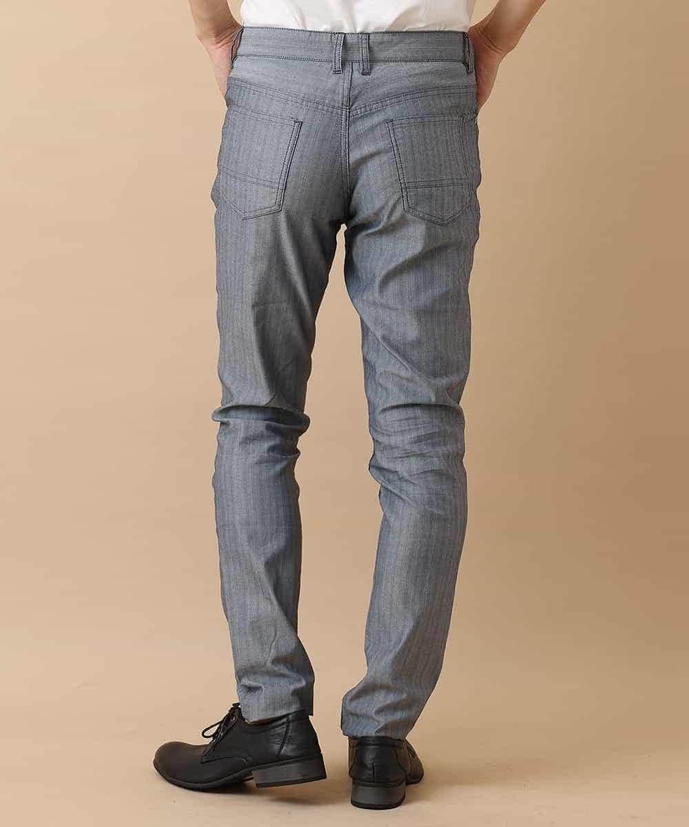 MKLGO10110 MK MICHEL KLEIN HOMME(MKミッシェルクランオム) ベーシックパンツ / へリンボンストレッチ ネイビー(57)