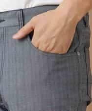 MKLGO10110 MK MICHEL KLEIN HOMME(MKミッシェルクランオム) ベーシックパンツ / へリンボンストレッチ ネイビー(57)