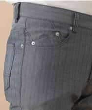 MKLGO10110 MK MICHEL KLEIN HOMME(MKミッシェルクランオム) ベーシックパンツ / へリンボンストレッチ ネイビー(57)