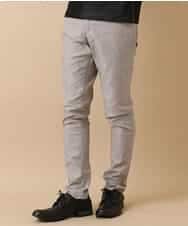 MKLGO10110 MK MICHEL KLEIN HOMME(MKミッシェルクランオム) ベーシックパンツ / へリンボンストレッチ ベージュ(82)