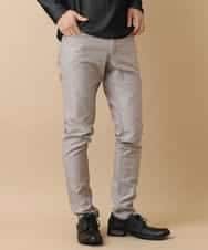 MKLGO10110 MK MICHEL KLEIN HOMME(MKミッシェルクランオム) ベーシックパンツ / へリンボンストレッチ ベージュ(82)