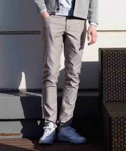 MKLGO10110 MK MICHEL KLEIN HOMME ベーシックパンツ / へリンボンストレッチ