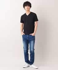 MKLGO11090 MK MICHEL KLEIN HOMME(MKミッシェルクランオム) ストレッチデニムパンツ ネイビー(58)