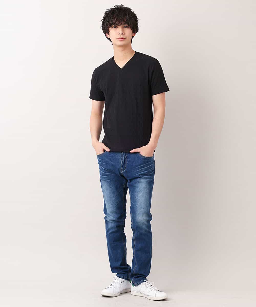 MKLGO11090 MK MICHEL KLEIN HOMME(MKミッシェルクランオム) ストレッチデニムパンツ ネイビー(58)