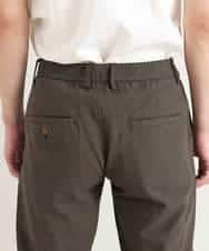 MKLGO12090 MK MICHEL KLEIN HOMME(MKミッシェルクランオム) 【麻混 / 清涼感 / リラックス】ウエストシャーリングクロップドパンツ  カーキ(36)