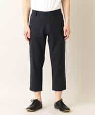 MKLGO12090 MK MICHEL KLEIN HOMME(MKミッシェルクランオム) 【麻混 / 清涼感 / リラックス】ウエストシャーリングクロップドパンツ  ネイビー(57)