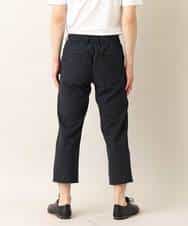 MKLGO12090 MK MICHEL KLEIN HOMME(MKミッシェルクランオム) 【麻混 / 清涼感 / リラックス】ウエストシャーリングクロップドパンツ  ネイビー(57)