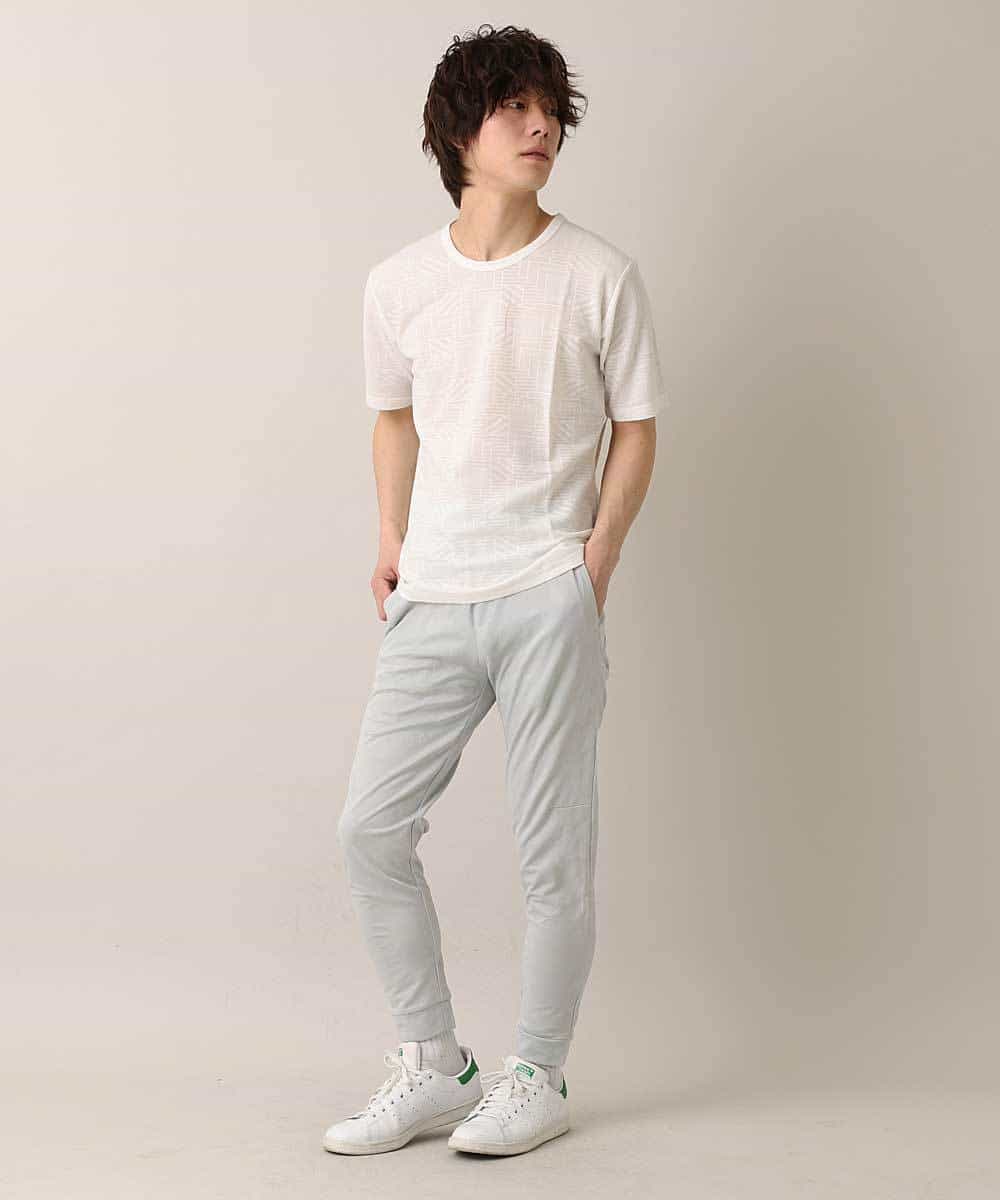 MKLGO17089 MK MICHEL KLEIN HOMME(MKミッシェルクランオム) ワンマイルウエア / カモフラストレッチ（セットアップ） ライトグレー(91)