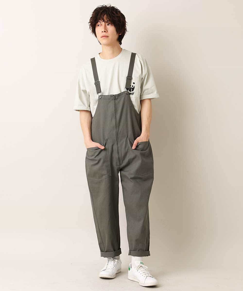 MKLGO40110 MK MICHEL KLEIN HOMME(MKミッシェルクランオム) 【WEB限定】オーバーオール カーキ(36)