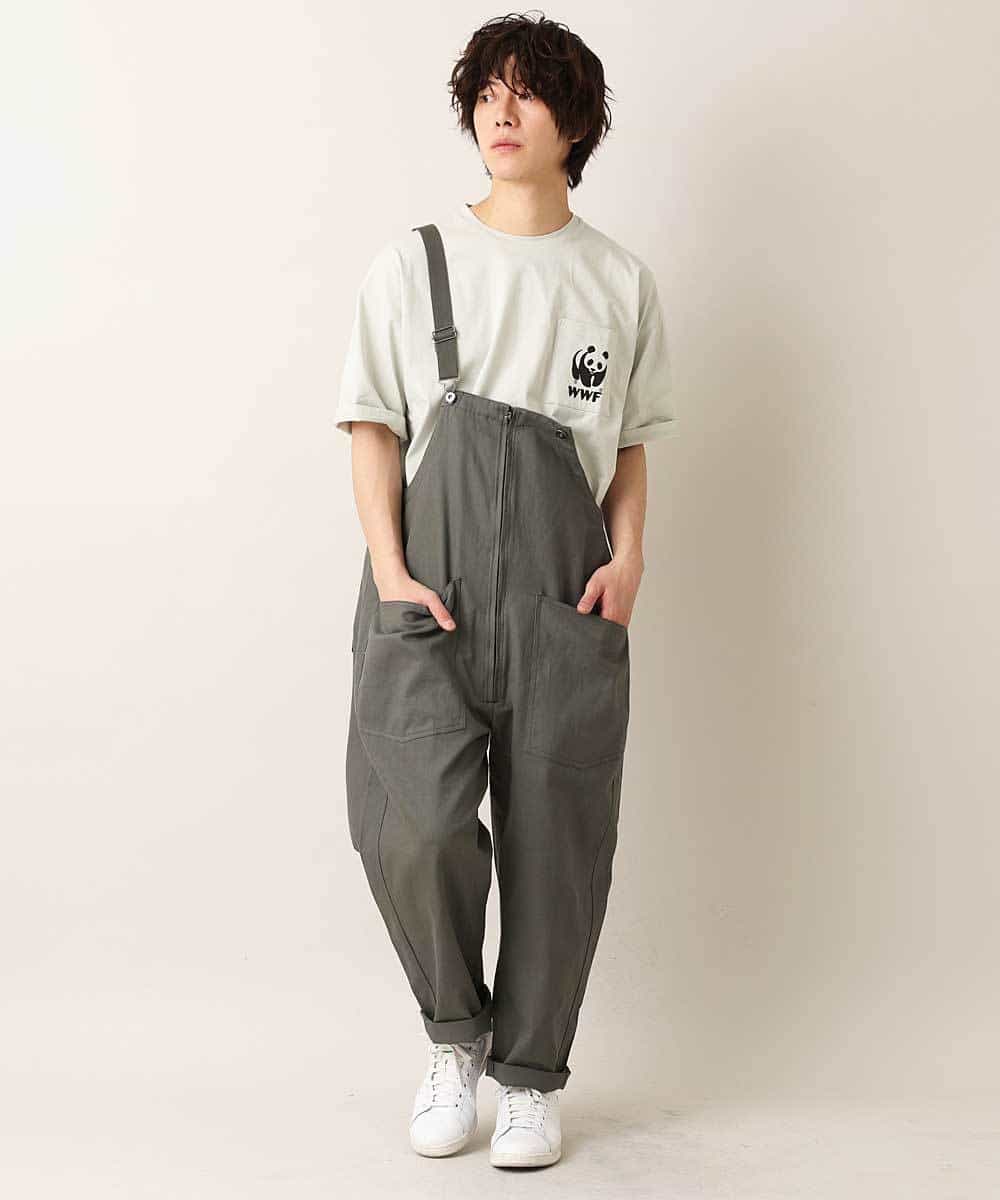 MKLGO40110 MK MICHEL KLEIN HOMME(MKミッシェルクランオム) 【WEB限定】オーバーオール カーキ(36)
