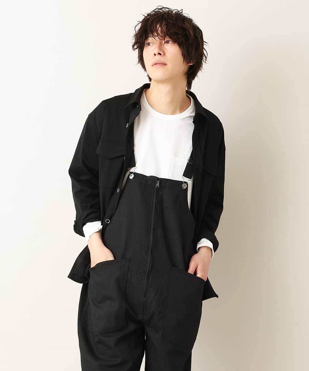 MKLGO40110 MK MICHEL KLEIN HOMME(MKミッシェルクランオム) 【WEB限定】オーバーオール ブラック(94)