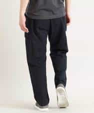 MKLGO70090 MK MICHEL KLEIN HOMME(MKミッシェルクランオム) 【麻混 / 清涼感 / リラックス】ユニセックスWポケットカーゴパンツ  ネイビー(57)
