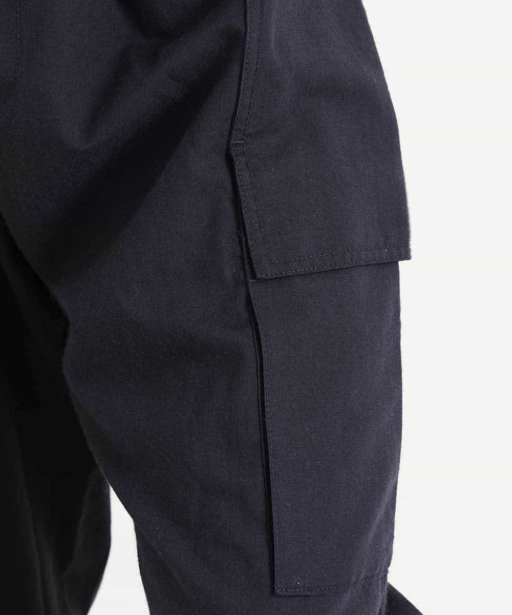 MKLGO70090 MK MICHEL KLEIN HOMME(MKミッシェルクランオム) 【麻混 / 清涼感 / リラックス】ユニセックスWポケットカーゴパンツ  ネイビー(57)
