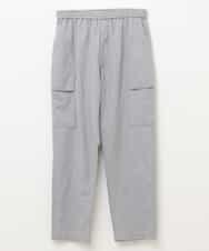 MKLGO70090 MK MICHEL KLEIN HOMME(MKミッシェルクランオム) 【麻混 / 清涼感 / リラックス】ユニセックスWポケットカーゴパンツ  ライトグレー(91)