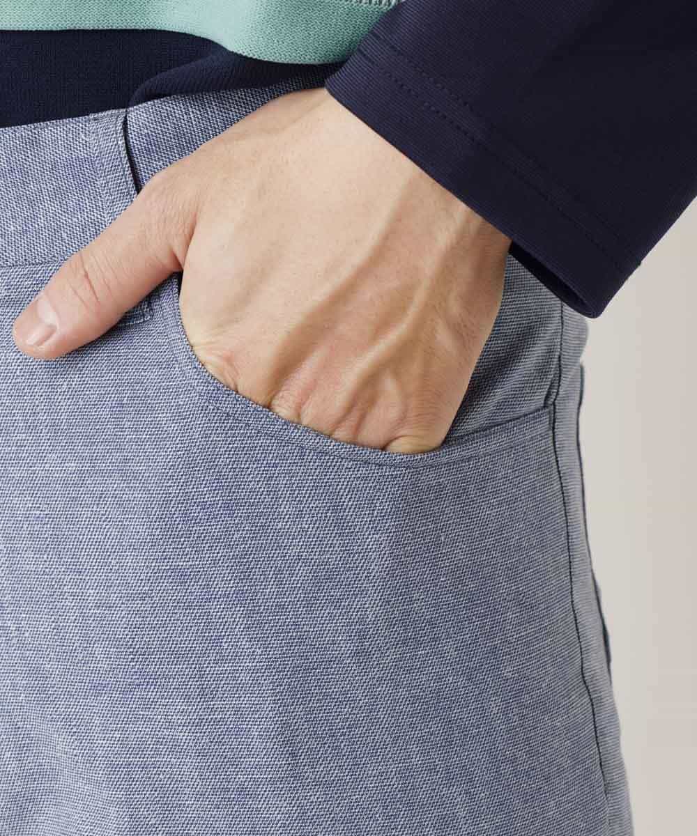 MKLGP54110 MK MICHEL KLEIN HOMME(MKミッシェルクランオム) ストレッチパンツ ブルー