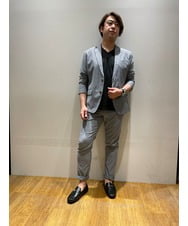 MKLGP65130 MK MICHEL KLEIN HOMME(MKミッシェルクランオム) リネンドビースラックス ブルー
