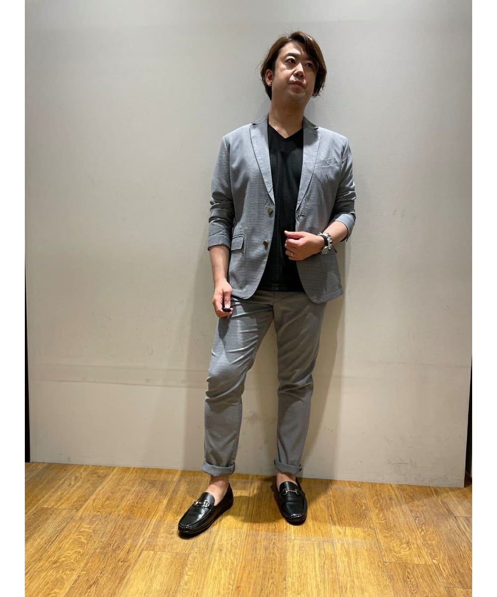 MKLGP65130 MK MICHEL KLEIN HOMME(MKミッシェルクランオム) リネンドビースラックス ブルー