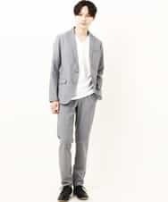 MKLGP65130 MK MICHEL KLEIN HOMME(MKミッシェルクランオム) リネンドビースラックス ブルー