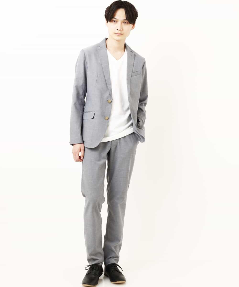 MKLGP65130 MK MICHEL KLEIN HOMME(MKミッシェルクランオム) リネンドビースラックス ブルー