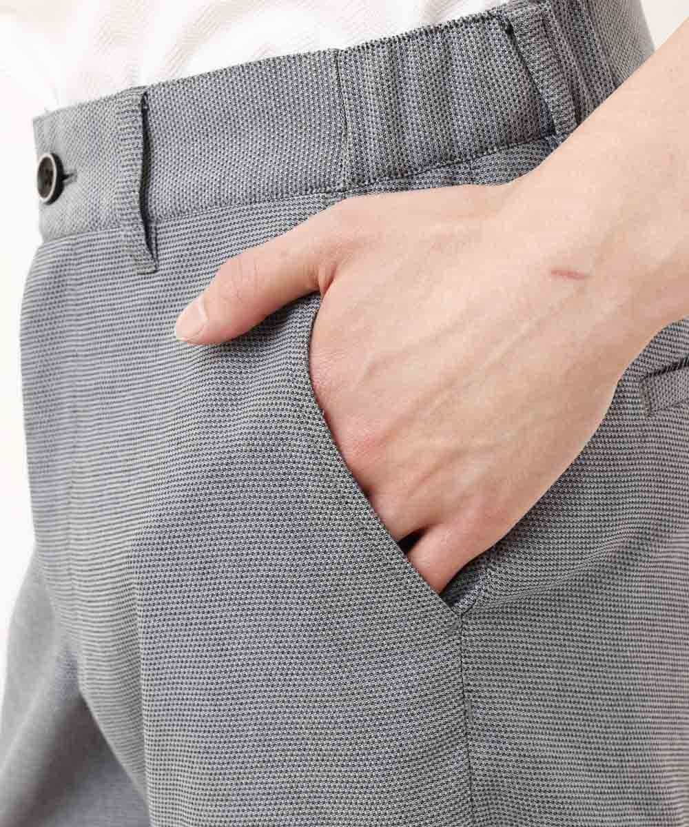 MKLGP65130 MK MICHEL KLEIN HOMME(MKミッシェルクランオム) リネンドビースラックス ブルー