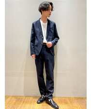 MKLGP65130 MK MICHEL KLEIN HOMME(MKミッシェルクランオム) リネンドビースラックス ネイビー