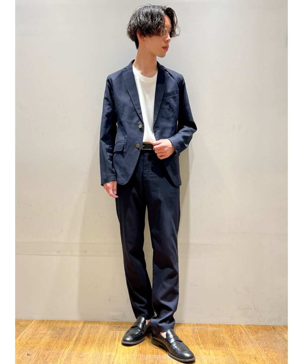 MKLGP65130 MK MICHEL KLEIN HOMME(MKミッシェルクランオム) リネンドビースラックス ネイビー