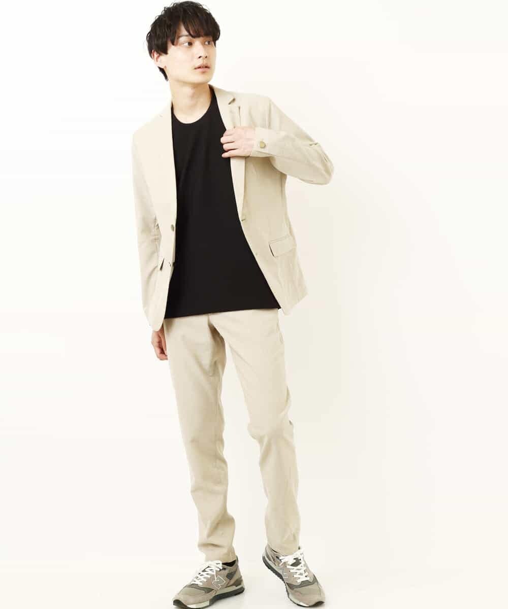 MKLGP65130 MK MICHEL KLEIN HOMME(MKミッシェルクランオム) リネンドビースラックス ベージュ