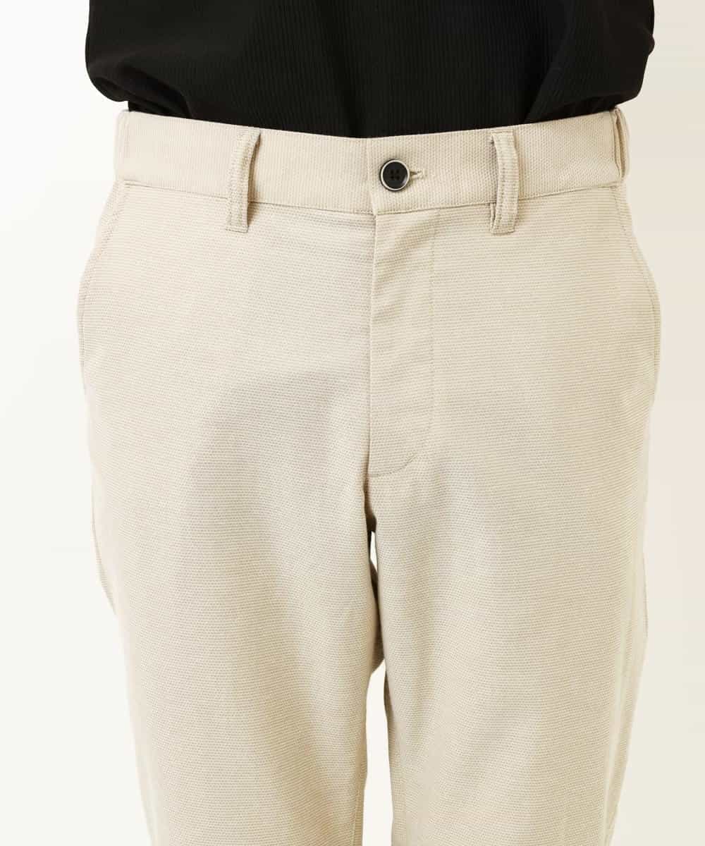 MKLGP65130 MK MICHEL KLEIN HOMME(MKミッシェルクランオム) リネンドビースラックス ベージュ