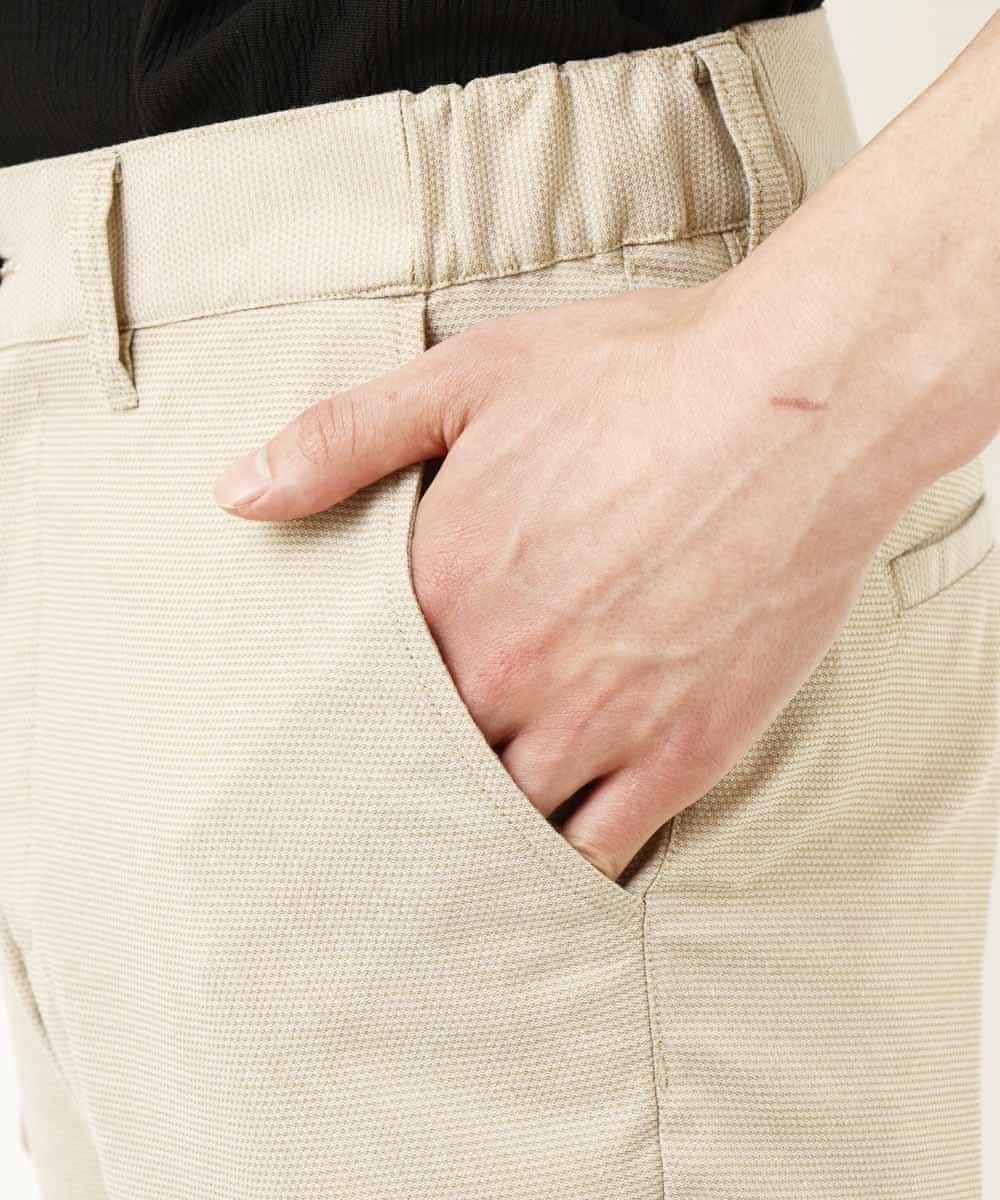 MKLGP65130 MK MICHEL KLEIN HOMME(MKミッシェルクランオム) リネンドビースラックス ベージュ