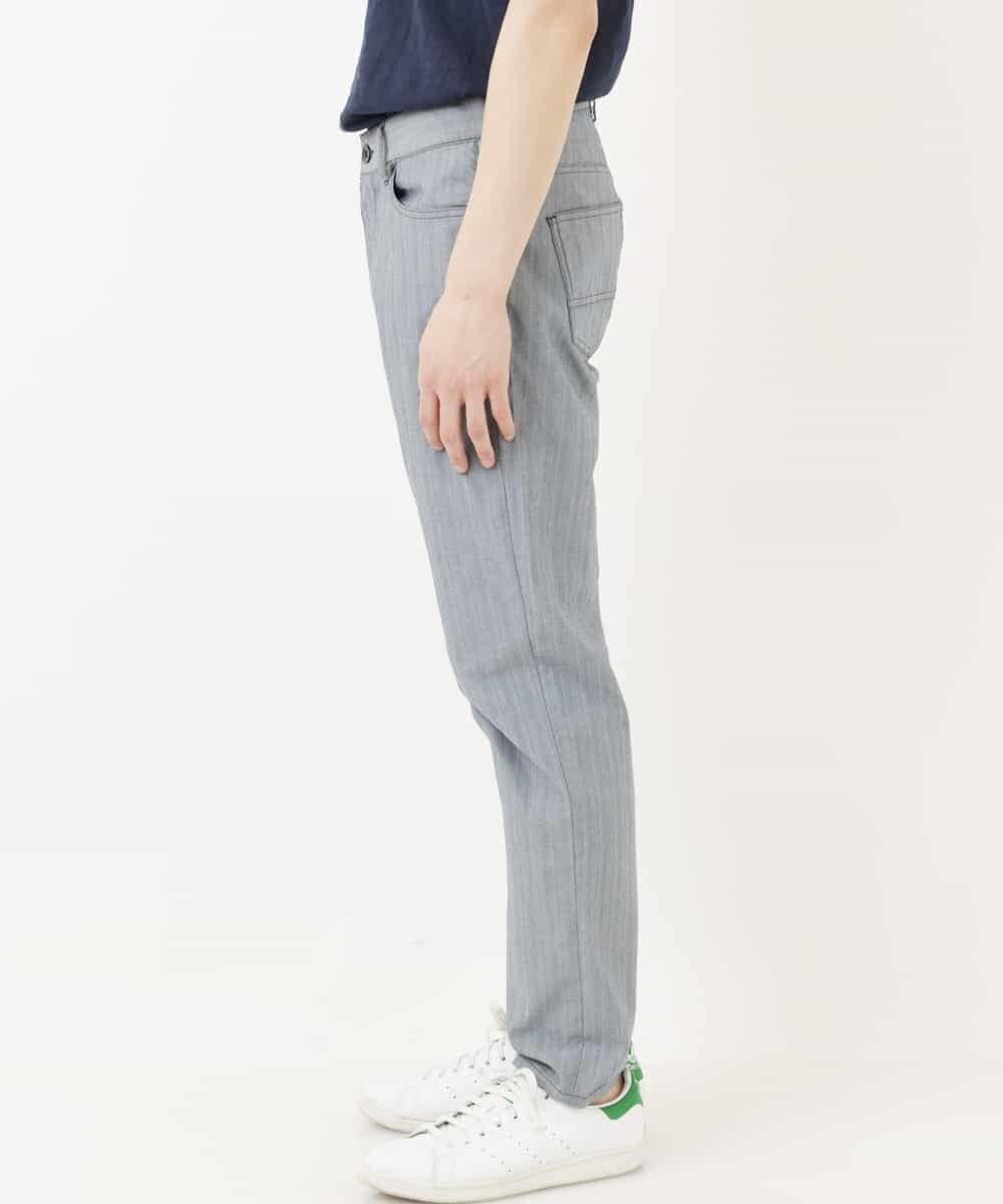 MKLGR01110 MK MICHEL KLEIN HOMME(MKミッシェルクランオム) へリンボーンパンツ ライトグレー