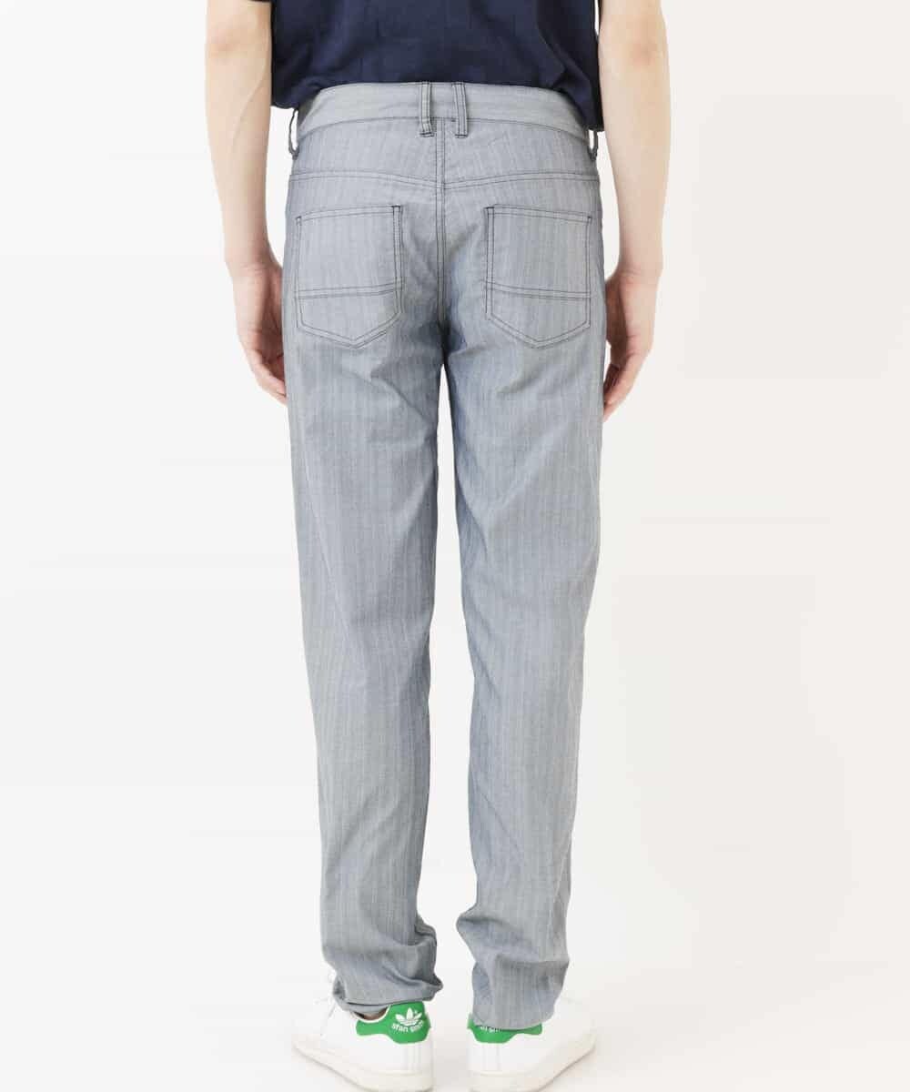 MKLGR01110 MK MICHEL KLEIN HOMME(MKミッシェルクランオム) へリンボーンパンツ ライトグレー