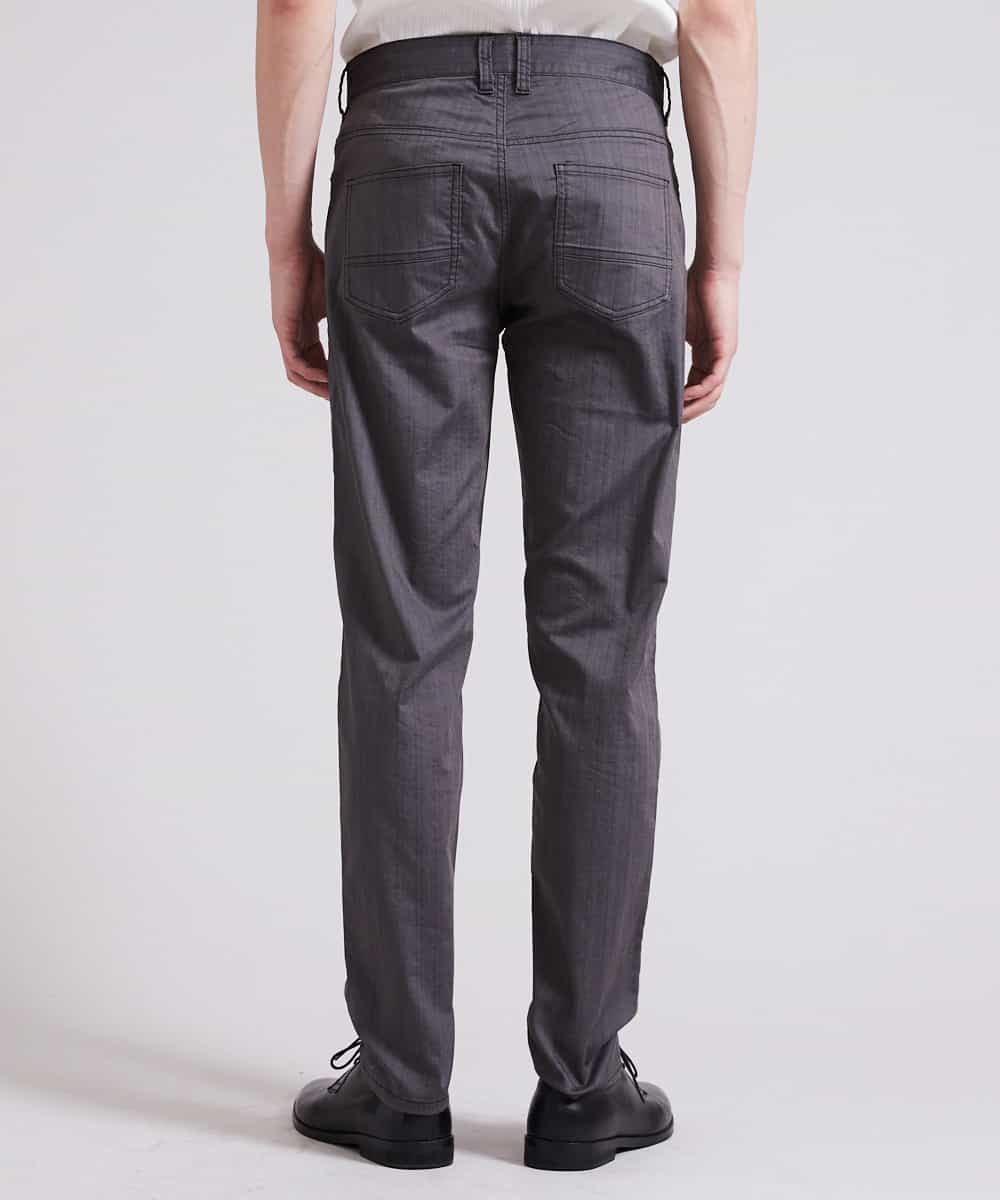 MKLGR01110 MK MICHEL KLEIN HOMME(MKミッシェルクランオム) へリンボーンパンツ ダークグレー