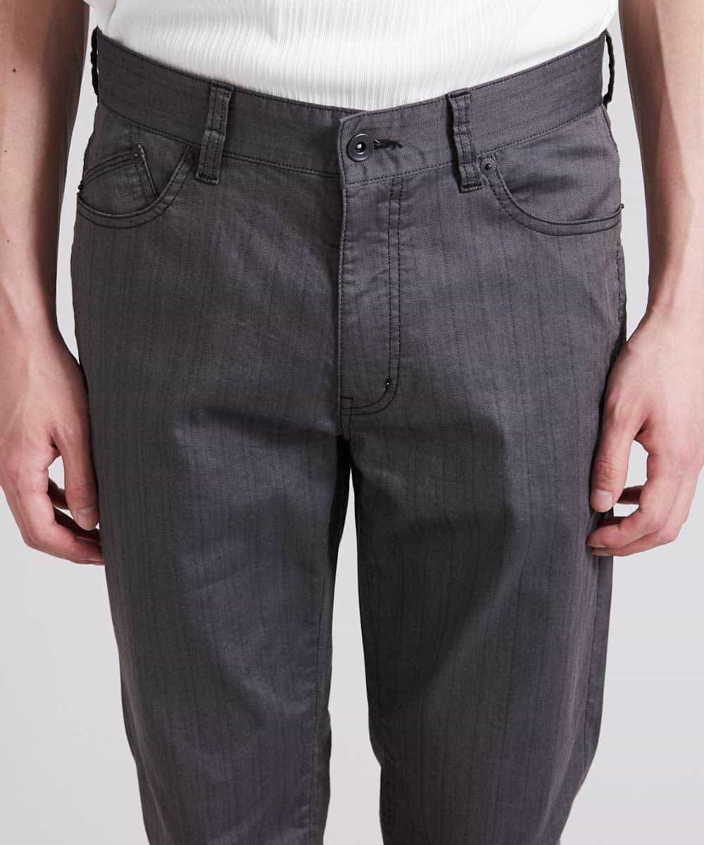MKLGR01110 MK MICHEL KLEIN HOMME(MKミッシェルクランオム) へリンボーンパンツ ダークグレー