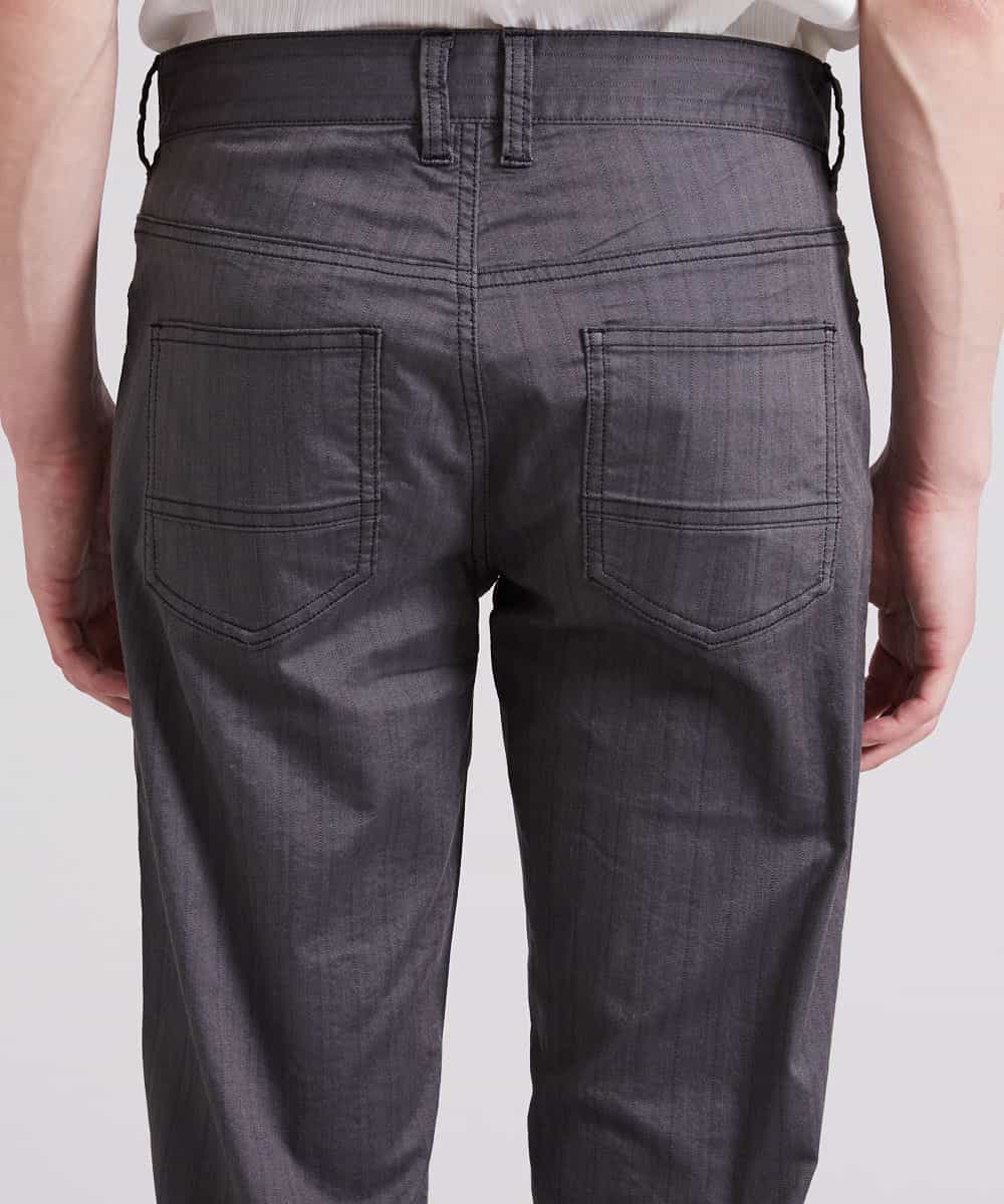MKLGR01110 MK MICHEL KLEIN HOMME(MKミッシェルクランオム) へリンボーンパンツ ダークグレー