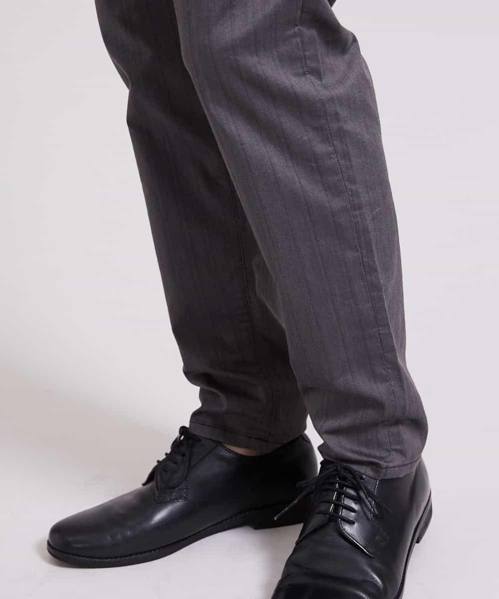 MKLGR01110 MK MICHEL KLEIN HOMME(MKミッシェルクランオム) へリンボーンパンツ ダークグレー