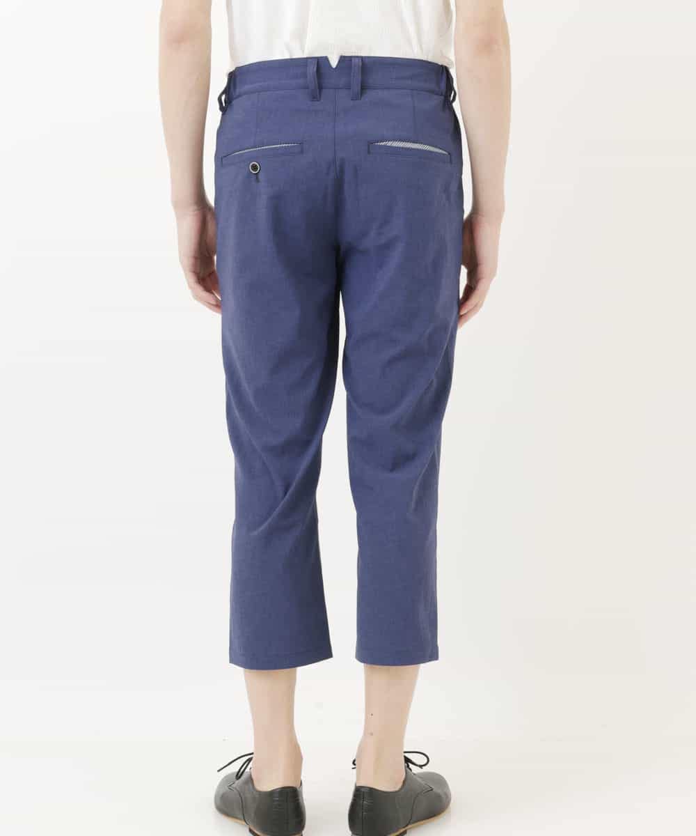 MKLGR07110 MK MICHEL KLEIN HOMME(MKミッシェルクランオム) ストレッチ七分丈パンツ ブルー