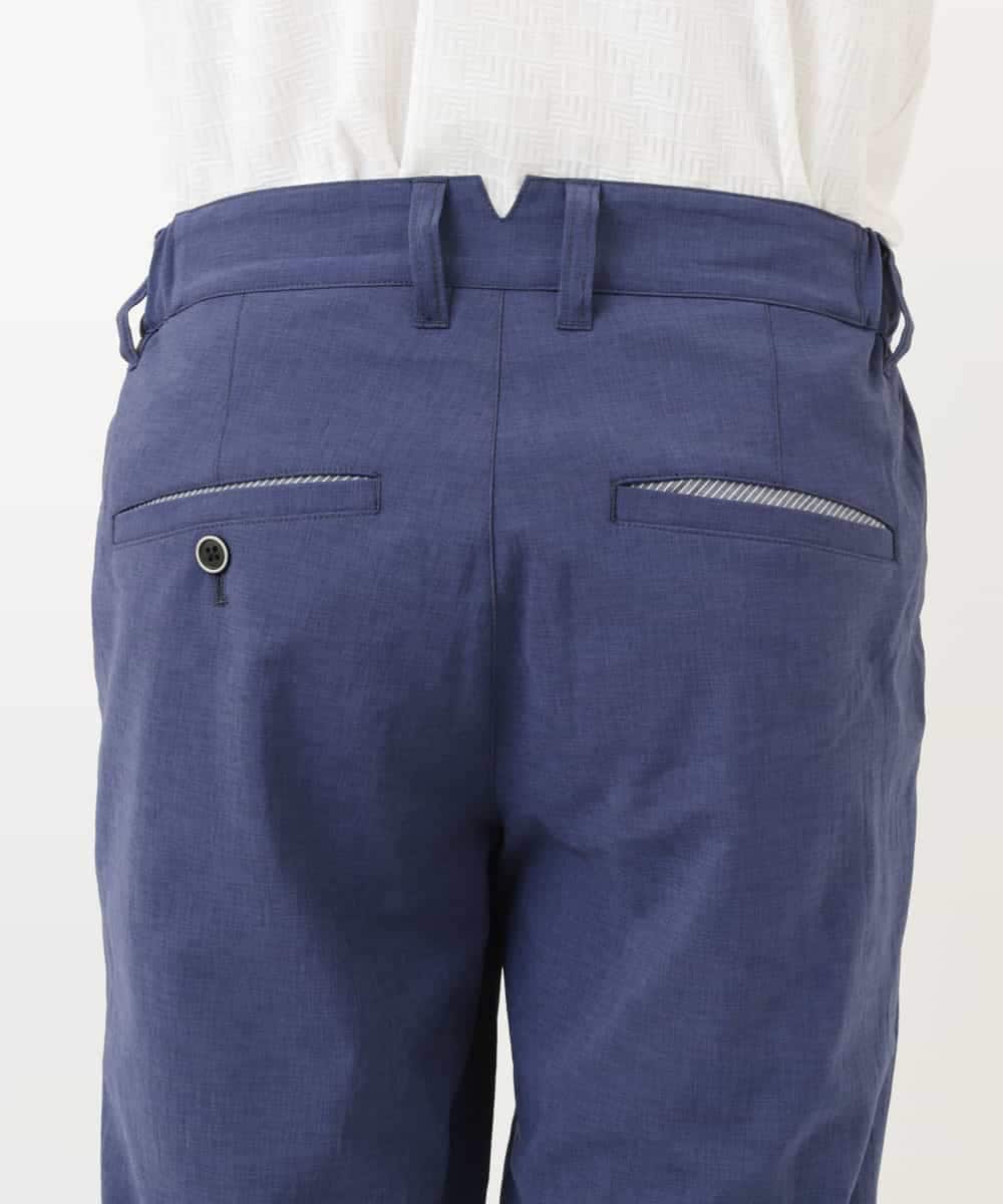MKLGR07110 MK MICHEL KLEIN HOMME(MKミッシェルクランオム) ストレッチ七分丈パンツ ブルー