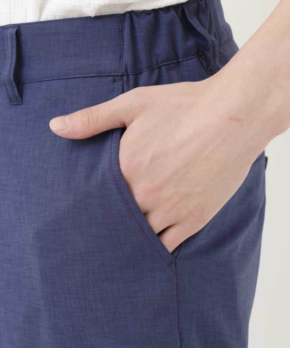 MKLGR07110 MK MICHEL KLEIN HOMME(MKミッシェルクランオム) ストレッチ七分丈パンツ ブルー