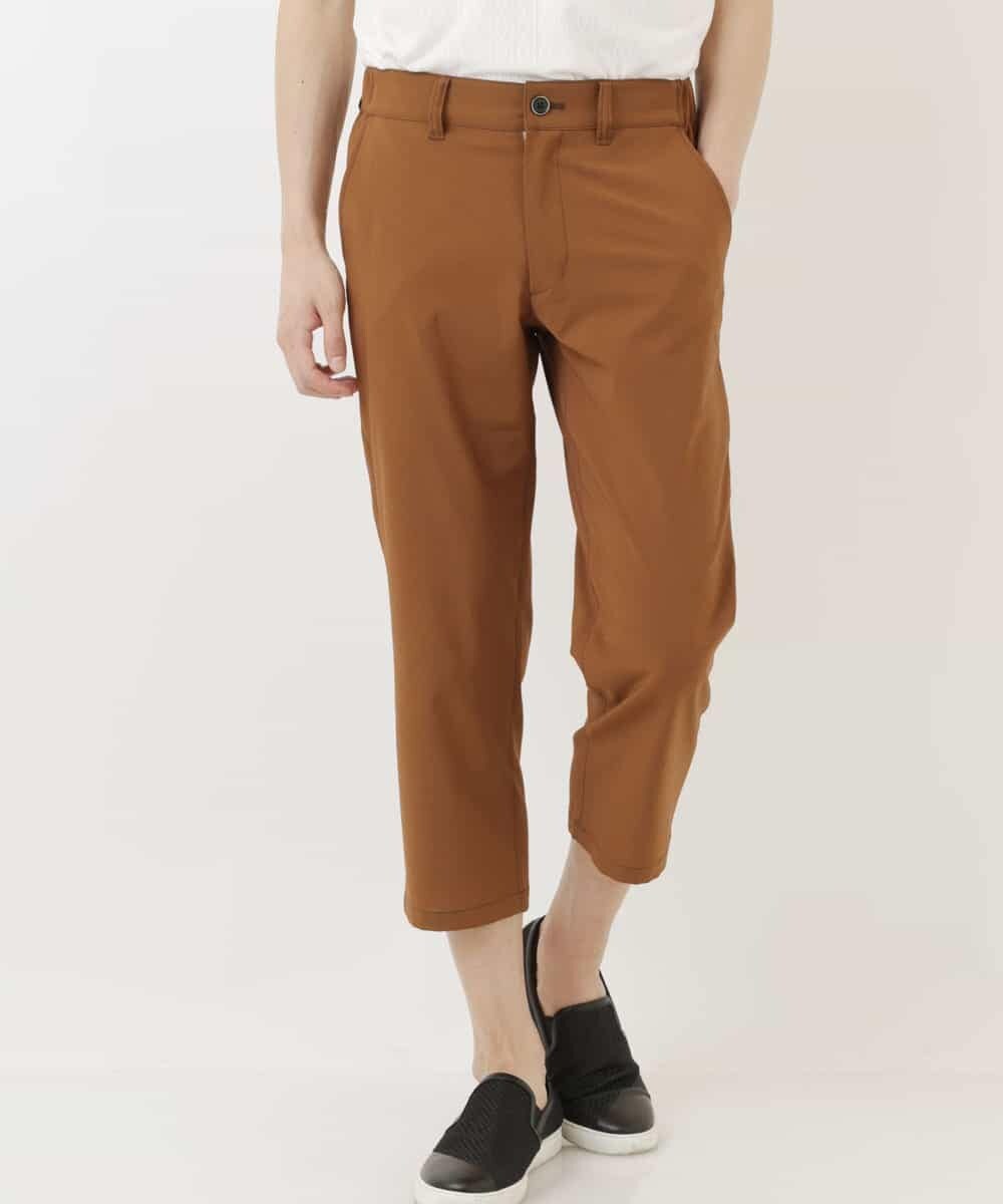 MKLGR07110 MK MICHEL KLEIN HOMME(MKミッシェルクランオム) ストレッチ七分丈パンツ ブラウン