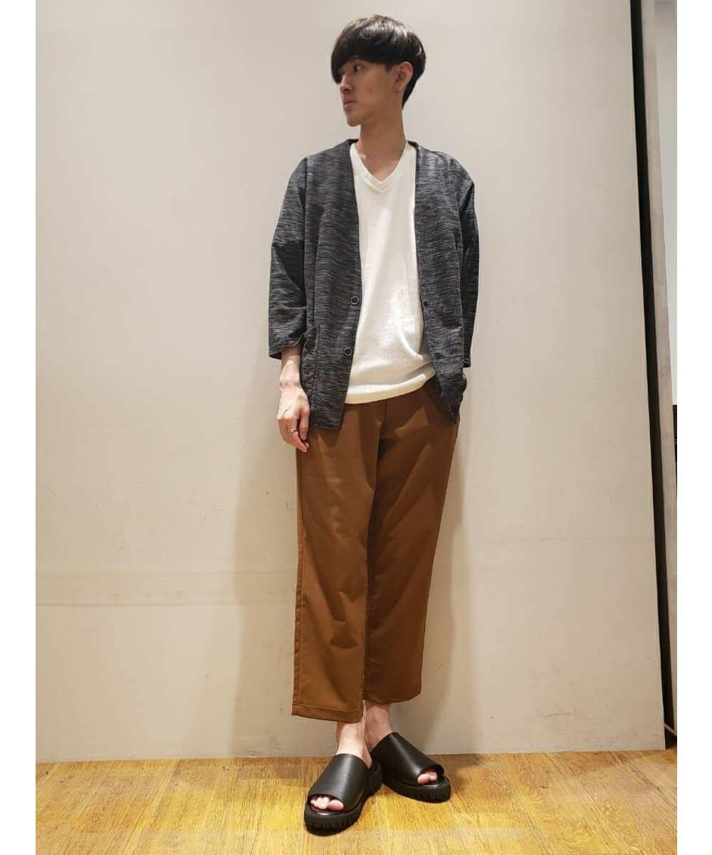 MKLGR07110 MK MICHEL KLEIN HOMME(MKミッシェルクランオム) ストレッチ七分丈パンツ ブラウン
