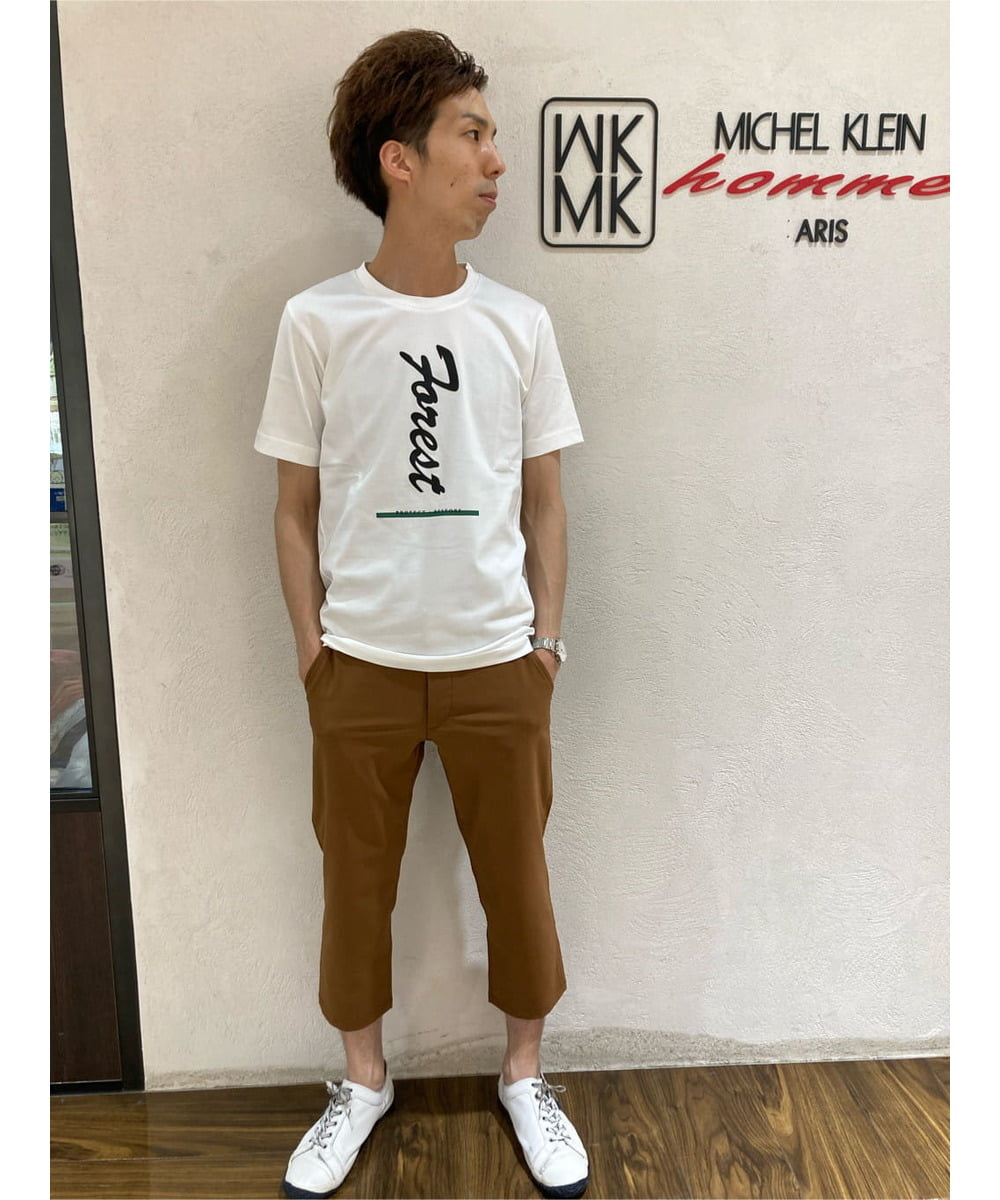 MKLGR07110 MK MICHEL KLEIN HOMME(MKミッシェルクランオム) ストレッチ七分丈パンツ ブラウン