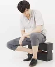 MKLGR07110 MK MICHEL KLEIN HOMME(MKミッシェルクランオム) ストレッチ七分丈パンツ ダークグレー