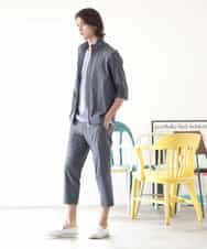 MKLGR07110 MK MICHEL KLEIN HOMME(MKミッシェルクランオム) ストレッチ七分丈パンツ ダークグレー