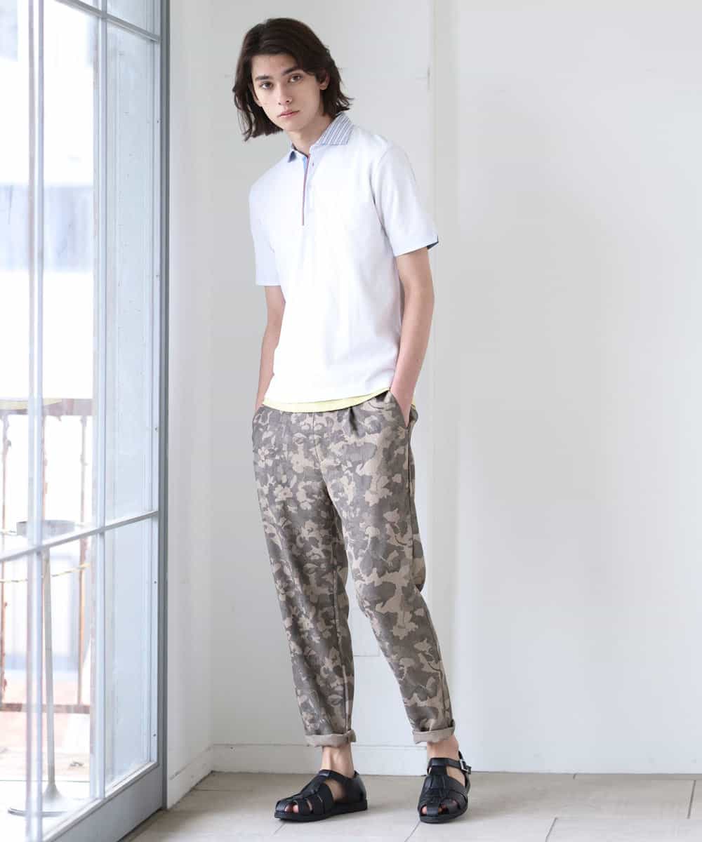 MKLGR10130 MK MICHEL KLEIN HOMME(MKミッシェルクランオム) ボタニカルパンツ ベージュ