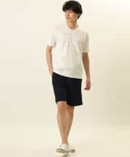 MKLGR20059 MK MICHEL KLEIN HOMME(MKミッシェルクランオム) ヘリンボーンショートパンツ ネイビー