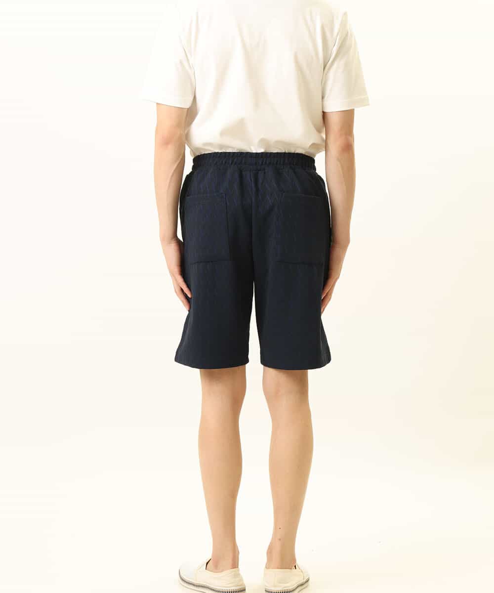 MKLGR20059 MK MICHEL KLEIN HOMME(MKミッシェルクランオム) ヘリンボーンショートパンツ ネイビー